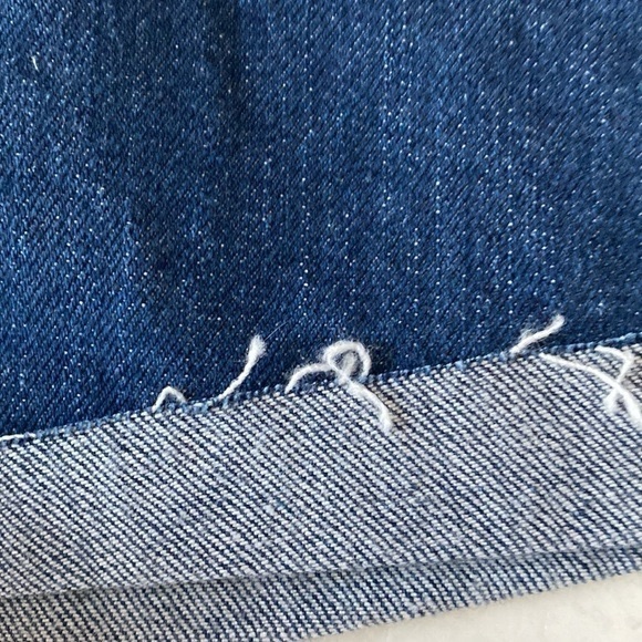 BDG Super High Rise FOXY Jean Denim Shorts Womens Size 27W Cuffed Button Fly - Picture 5 of 10